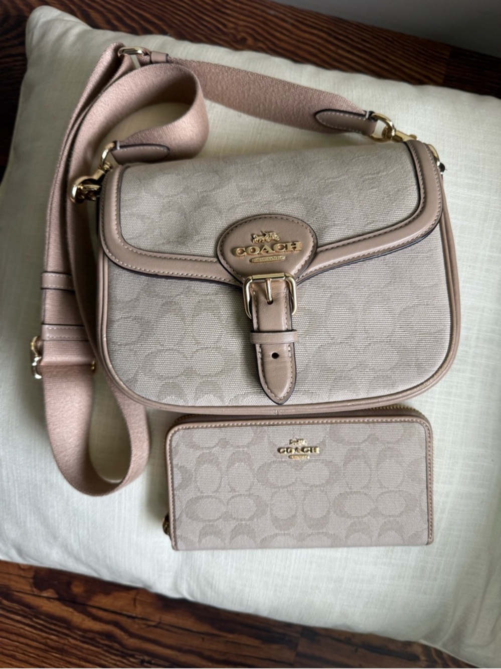 Coach Amelia Saddle Bag and Matching Wallet